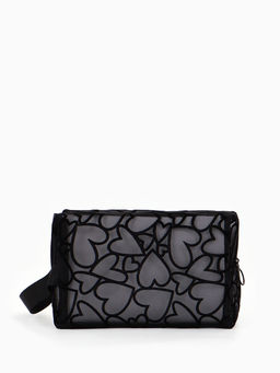 Косметичка дор Сердца 21*9,5*13, отд на молнии, черный