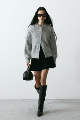 Chaqueta bomber en punto trenzado - H&m фото 7