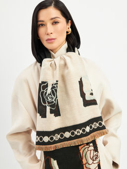 в составе ШЕРСТЬ и КАШЕМИР Большой, мягкий, теплый двусторонний палантин - Tantino фото 14