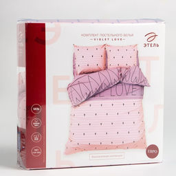 Постельное бельё Этель 1.5 сп Violet love 143*215 см, 150*214 см, 70*70 см - 2 шт, бязь 125 г/м2  фото 18