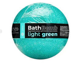 FABRIK шарик бурлящий д/ванны 120гр с шиммером "Light Green"