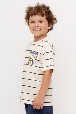 КР 302757/суровый,индиго,полоска к569 фуфайка (футболка) для мал - Crockid фото 4