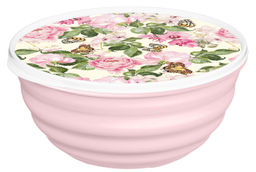 Миска "Латина" 3,2л с крышкой с декором "Розовый сад" (микс) 223111990/00