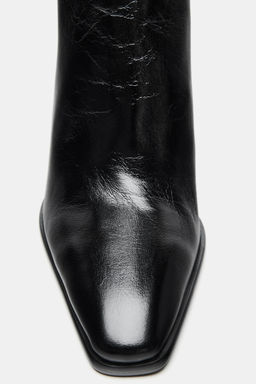 LEATHER XL HEELED BOOTS LIMITED EDITION - Zara фото 18