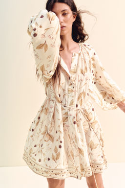 Vestido oversize con cintur?n de anudar - H&m фото 3