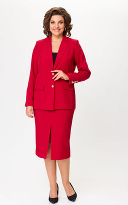 Костюм БелЭльСтиль 866/597 красный однотон