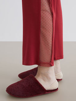 V Yaka Dantel Detayl? Kad?n Pijama Tak?m?