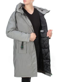 21-975 GREY Пальто зимнее женское AIKESDFRS (200 гр. холлофайбера) - Fashion фото 8