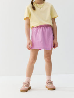 Юбка-шорты из джинскота Сиреневый крокус - Bungly фото 4