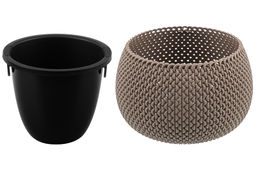 Кашпо 2,3 л 24*24*16 см Сфера серо-коричневое (модель 572) - Elan gallery фото 11