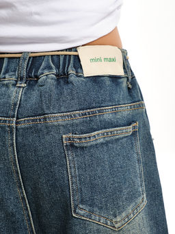 Джинсы для девочек прямого кроя 33-69031 синий - Mini maxi фото 6
