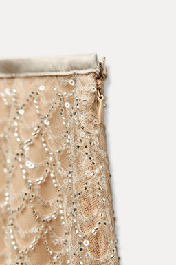 BEADED SEQUINNED MIDI SKIRT - Zara фото 5