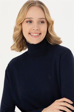 Женский темно-синий базовый свитер Неожиданная скидка в корзине - U.s. polo assn фото 2