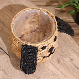 Корзина плетёная «Собачка», 22.5×22.5×19 см