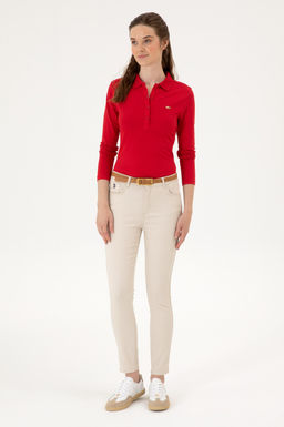 Kad_n K_rm_z_ Basic Sweatshirt Sepette S_rpriz _ndirim - U.s. polo assn фото 4