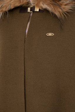U. S. Polo Assn / Женское трикотажное пончо цвета хаки - U.s. polo assn фото 14