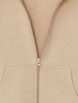 Kap??onlu K?z ?ocuk Fermuarl? Sweatshirt