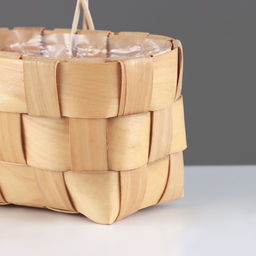 Корзина плетёная, 17×10×9/18.5 см, секвойя