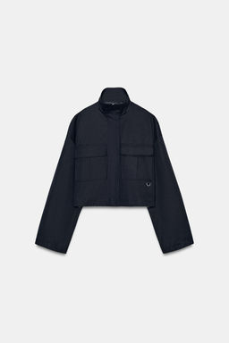 CHAQUETA CORTA CUELLO SUBIDO / Marino