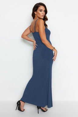 Indigo Maxi Bodycone/Vucuda Oturan Ask?l? Esnek Orme Elbise TWOSS23EL02435