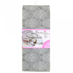 Коврик для сушки посуды "Кухня" 40х48см, микрофибра, поролон, восточный узор на сером (Китай)