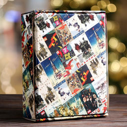 Цена за 5 шт. Коробка подарочная, крышка-дно, с окном Новогодняя афиша, 18 х 15 х 5 см - UPAK LAND фото 2