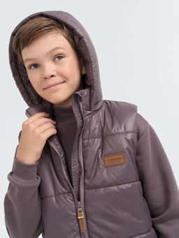 Жилет со съемным капюшоном Темный шоколад 7+ - Bungly фото 9