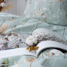 КПБ 2,0 спальный (с простыней на резинке 160х200х25, 2 наволочки 50х70), Ботанический сад ВБ Пододеяльник на молнии 177х217; простыня на резинке 160х200х25, наволочка 50х70 - 2шт. - Традиция фото 16