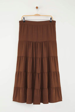 TRENDYOLMILLA Beyaz Pamuklu Dokulu Kumas Maxi Boy Dokuma Etek TWOSS25ET00029  фото 11