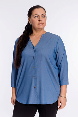 Рубашка М323030а Голубой - Елена фото 5