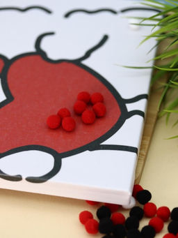 Картина из помпонов на подрамнике Draw Me! Heart of a Dog, (20 х 20 см)