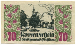 Банкнота 70 геллеров 1920 года Австрия  Пёхларн (нотгельд)