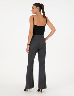 Antrasit Flare Fit Y_n Kuma_ Pantolon