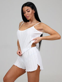 732 ПИЖАМА ЖЕНСКАЯ (топ) (Белый) - А-дина фото 4