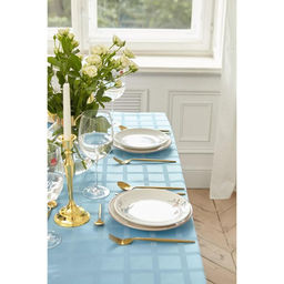 Скатерть Этель Geometry 150*220 +/-3см, цв.серо-синий, пл. 192 г/м2, хл с ВГМО  фото 2