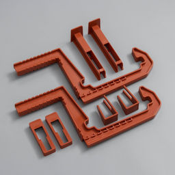 Крепление для балконных ящиков универсальное, 2 шт., терракотовый