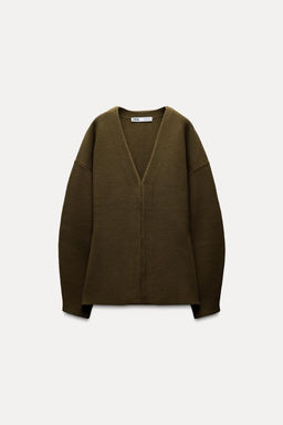 FITTED WAIST PLAIN KNIT JACKET - Zara фото 5