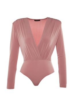 Gul Kurusu Kruvaze Yaka Orme Body TPRAW22BD0161