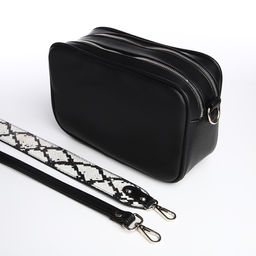 Сумка женская 1788.1, TEXTURA,24*9*15 отд на молнии, н/карман, черный  фото 5