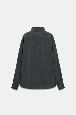 CAMISA FLUIDA OVERSIZE ZW COLLECTION / Gris antracita