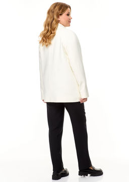 Пальто БелЭльСтиль 841 клетка серая  фото 98