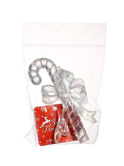 Цена за 2 шт. Ёлочная игрушка Зимнее волшебство. Льдинка леденец, 115 см, перелив прозрачный  фото 15