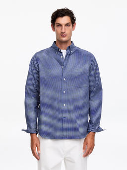 Camisa relajada de tejido microtexturizado - H&m фото 3