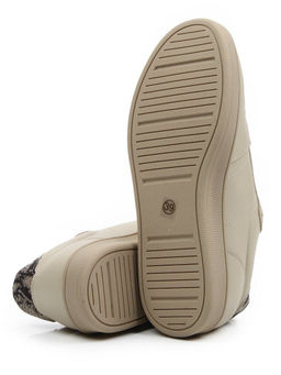 03-A1019-5 BEIGE Полуботинки спортивные женские (натуральная кожа)