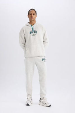 DeFactoFit NBA Milwaukee Bucks Sporcu Kal?n Jogger Esofman Alt? Standart Fit Beli Bagc?kl? Cepli