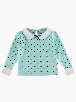 Футболка (лонгслив) с воротником UD 0994 бирюзовый