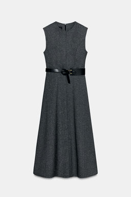 MELANGE MIDI DRESS WITH BELT - Zara фото 5