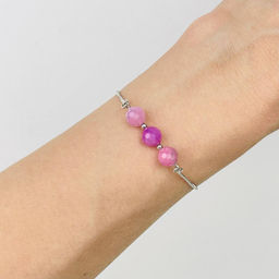 Браслет регулируемый из Рубина (Корунд) от 16 см