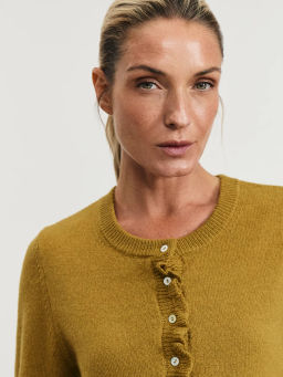 Кардиган с воланами с содержанием шерсти / Zarina фото 6