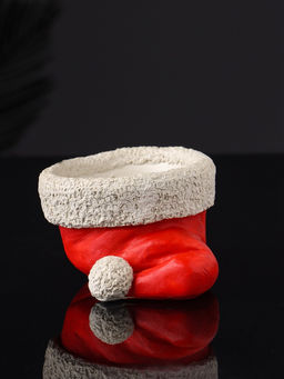 Подсвечник на 1 свечу Колпак, гипс, 9?7?5 см, красный